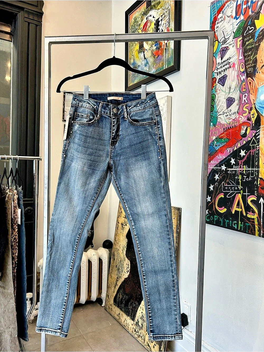 Bob Ore Women's Straight Leg Jeans in Blue